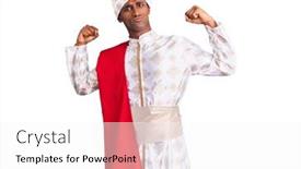  Presentation with saree - Slide set having african-handsome-man-wearing-tradition background and a white colored foreground