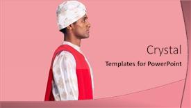  Presentation with saree - Cool new slides with african-handsome-man-wearing-tradition backdrop and a coral colored foreground