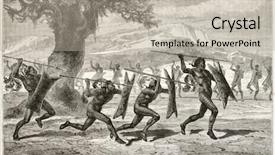  Presentation with african tribe - Theme consisting of obbos tribe warriors war dance background and a light gray colored foreground