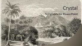  Presentation with african river - Amazing presentation theme having south african heritage - shilluk region near sabot river backdrop and a light gray colored foreground