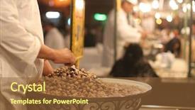  Presentation with traditional - Presentation theme with traditional food stalls in djemnaa background and a tawny brown colored foreground