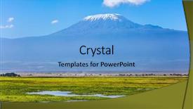  Presentation with kenya - Cool new presentation theme with african heron near a small backdrop and a teal colored foreground