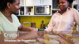  Presentation with wife - Presentation with african-husband-and-wife background and a coral colored foreground