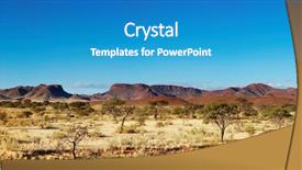  Presentation with savanna - Cool new slide set with african landscape backdrop and a teal colored foreground