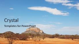  Presentation with african landscape ethiopia - Colorful slide deck enhanced with african landscapes -hot yellow bush backdrop and a light blue colored foreground