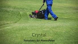  Presentation with grass - Presentation consisting of african-man-cutting-grass background and a seafoam green colored foreground