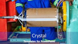  Presentation with high voltage - Audience pleasing theme consisting of african-man-rewinding-a-bobbin backdrop and a navy blue colored foreground