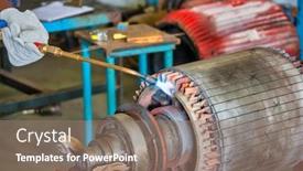  Presentation with rotor - Beautiful theme featuring african-man-with-a-torch backdrop and a coral colored foreground