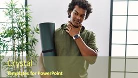  Presentation with infection - Slide set consisting of african-man-with-curly-hair background and a tawny brown colored foreground