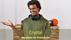  Presentation with curly hair - Presentation enhanced with african-man-with-curly-hair background and a tawny brown colored foreground