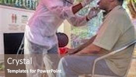  Presentation with testing - Cool new presentation theme with african-mobile-lab-for-covid backdrop and a coral colored foreground