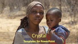  Presentation with rural - Presentation theme enhanced with african-mother-holding-her-toddler background and a tawny brown colored foreground