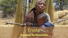  Presentation with mother baby - Beautiful PPT theme featuring african-mother-holding-her-toddler backdrop and a coral colored foreground