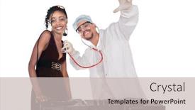  Presentation with doctor african - Amazing presentation theme having african-musician-singer-dressed backdrop and a light gray colored foreground
