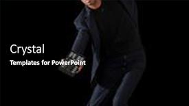  Presentation with singer - PPT layouts having headphones holding an amplifier background and a black colored foreground