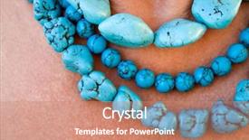  Presentation with traditional - Presentation enhanced with african necklace made from blue background and a  colored foreground