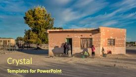  Presentation with neighborhood - Presentation having african-neighborhood-in-a-village background and a violet colored foreground