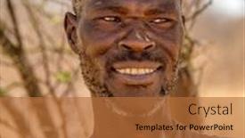  Presentation with kalahari - Colorful presentation theme enhanced with african-old-man backdrop and a red colored foreground