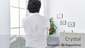  Presentation with self love - Slide set enhanced with african-psychologist-man-at-consultation background and a light gray colored foreground