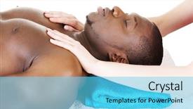  Presentation with spa - Cool new presentation theme with african salon - man receiving massage at spa backdrop and a  colored foreground