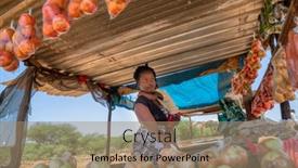  Presentation with vendor - Slide set having african-street-vendor-mother-holding background and a coral colored foreground