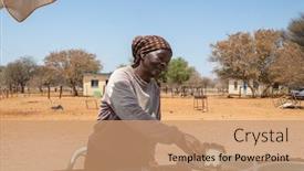  Presentation with peanuts - PPT layouts having african street vendors on the road selling raw peanuts corn monkey oranges and mopane worms background and a coral colored foreground