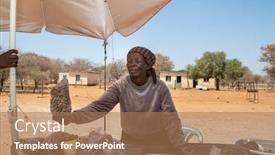  Presentation with hotdog corn dog street junk - Amazing presentation design having african street vendors on the road selling raw peanuts corn monkey oranges and mopane worms backdrop and a coral colored foreground