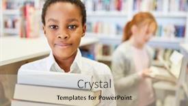  Presentation with elementary - Presentation having african-student-in-elementary-school background and a soft green colored foreground