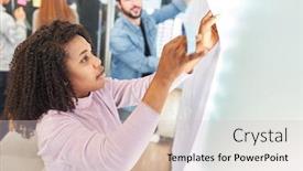  Presentation with bulletin board - Amazing slide deck having african-student-sets-up backdrop and a lemonade colored foreground