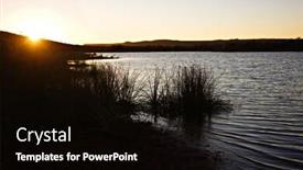  Presentation with african sunset - Audience pleasing presentation consisting of african sunset by the lake in mokolodi game reserve in botswana backdrop and a black colored foreground