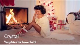  Presentation with christmas red - Amazing theme having african themes - red and white themed christmas backdrop and a  colored foreground