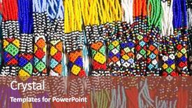  Presentation with africa - Beautiful PPT theme featuring african tribal necklaces closeup backdrop and a tawny brown colored foreground