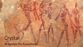  Presentation with africa tribe - Amazing presentation theme having african tribe - bushmen san rock painting depicting backdrop and a coral colored foreground