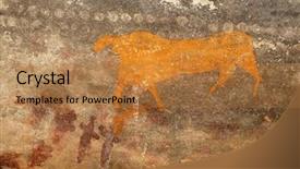  Presentation with africa tribe - Beautiful slides featuring african tribe - bushmen san rock painting backdrop and a coral colored foreground