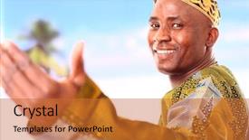  Presentation with photograph - Slides consisting of african tribe - photograph of an energetic background and a red colored foreground