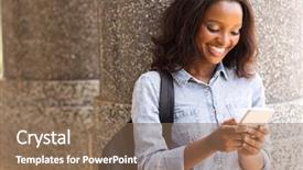  Presentation with american university - Amazing PPT layouts having african woman - cheerful female afro american university backdrop and a violet colored foreground