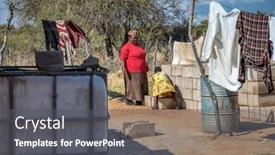  Presentation with woman child - Presentation consisting of african-woman-and-child-working background and a dark gray colored foreground