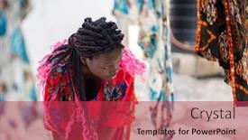  Presentation with hand washing - PPT theme enhanced with african-woman-hand-washing-laundry background and a red colored foreground