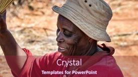  Presentation with woman gathering - Cool new PPT layouts with african-woman-sitting-down backdrop and a violet colored foreground