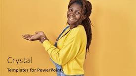  Presentation with woman hands open - 