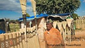  Presentation with vendor - Slides enhanced with african-woman-street-vendor-selling background and a yellow colored foreground
