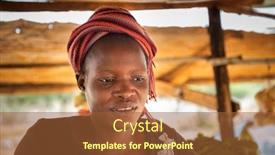  Presentation with entrepreneurial - Cool new slide deck with african-woman-street-vendor backdrop and a tawny brown colored foreground
