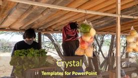  Presentation with entrepreneurial - Beautiful slide deck featuring african-woman-street-vendor backdrop and a tawny brown colored foreground