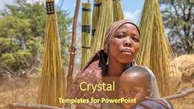  Presentation with kalahari - PPT theme enhanced with african-woman-with-a-child background and a red colored foreground
