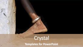  Presentation with ankle - Colorful presentation theme enhanced with african woman with ankle backdrop and a coral colored foreground