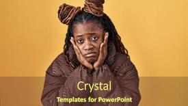  Presentation with sadness - Presentation with african-woman-with-braided-hair background and a tawny brown colored foreground