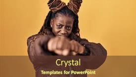  Presentation with violence - Slide deck having african-woman-with-braided-hair background and a tawny brown colored foreground