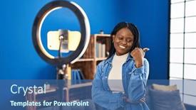  Presentation with african marriage - Theme featuring african-woman-with-braids-recording background and a ocean colored foreground