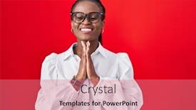  Presentation with forgiveness - PPT layouts with african-woman-with-braids-standing background and a coral colored foreground