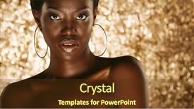  Presentation with creative - Amazing PPT theme having african woman with creative gold backdrop and a tawny brown colored foreground